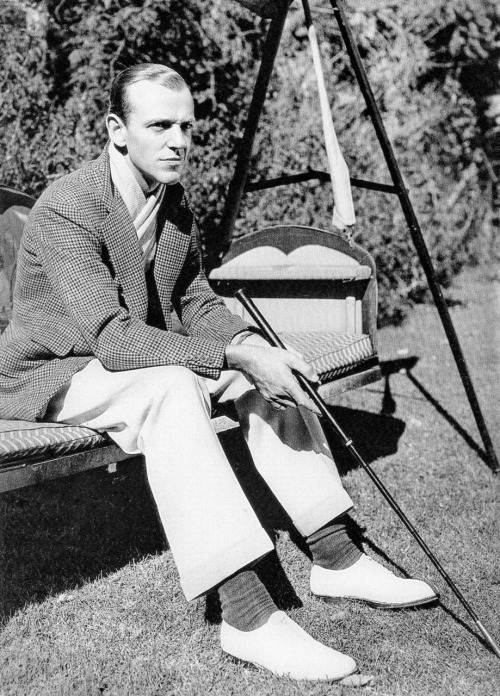 thomasdestry: Astaire Elegance at home, 1936: Savile Row-cut tweed sports jacket in a district check