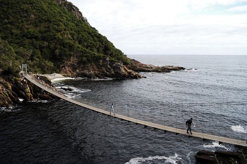 by Chris Bloom on Flickr. Suspension bridge in Tsitsikamma National Park, South Africa.