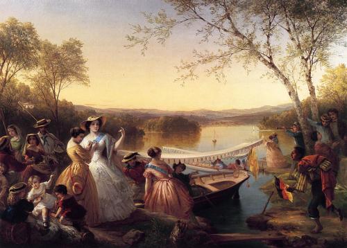 Reminiscences of Lake Mahopac, New York: Ladies Preparing for a Boat Race, Louis Lang