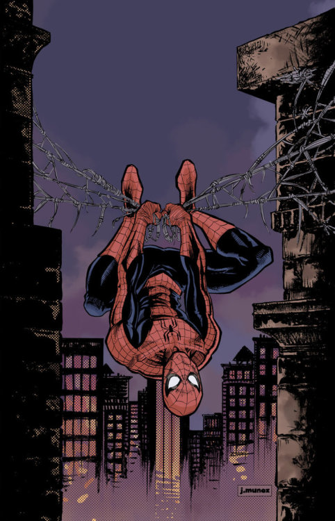 Porn photo fxmfxm:  Spidey Street Fight Colors by ~jessemunoz