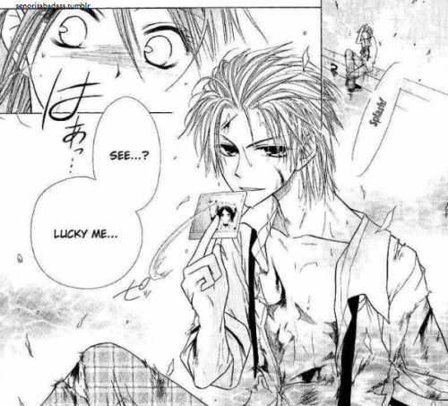 How he manages to say looking sexy after all that baffles me :) Oh, gravity defying Usui!! [the tag 