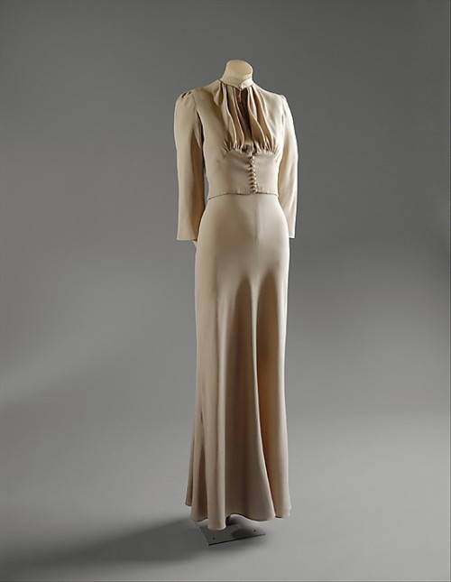 The gown worn by Wallis Simpson when she married the Duke of Windsor Mainbocher, 1937 The Metropolit