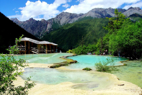 by Melinda ^..^ on Flickr.The colorful limestone pools from Huang Long - a Unesco World Heritage Sit