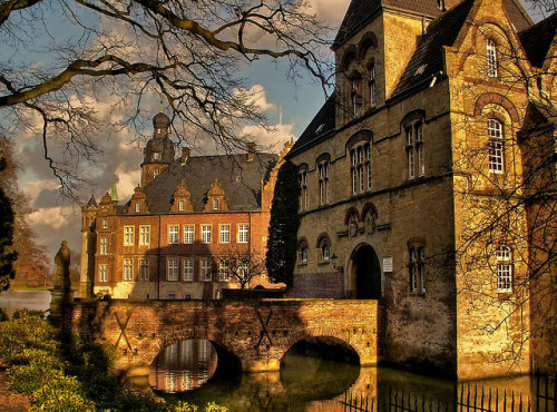 by luzzzelmann on Flickr. Wasserschloss Darfeld is a water castle situated in Baumberge hills and th