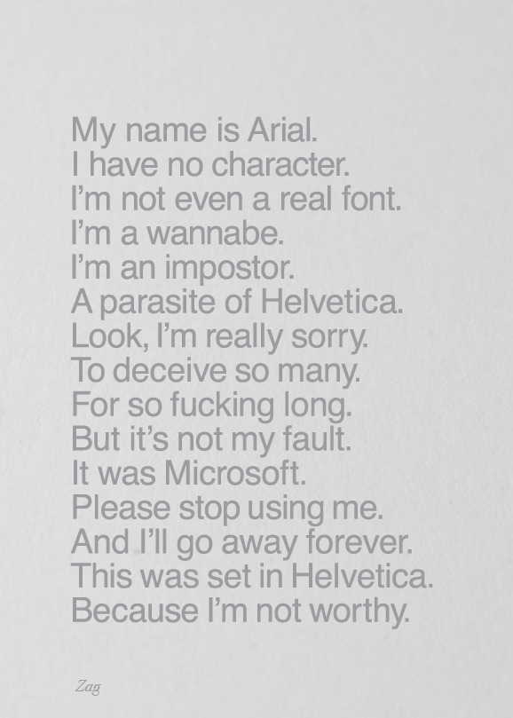 designersof:  Arial finally apologizes.