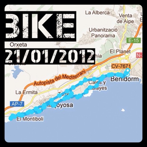 franperezcom: Bici #bike #benidorm #villajoyosa #beach #map (Taken with instagram)