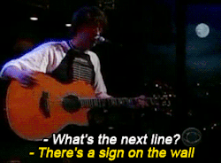 fuckyeah-foogifs:  Dave Grohl forgetting lyrics for Stairway to Heaven on Kilborne (x) 