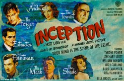 fuckyeahhotactress:  If modern day films were made in the 50’s (and recast)  I was so confused at first. I was like INCEPTION IS A REMAKE?!?!?! This is sick.