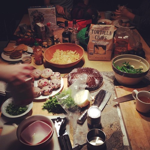 Cabin dinner (Taken with instagram)