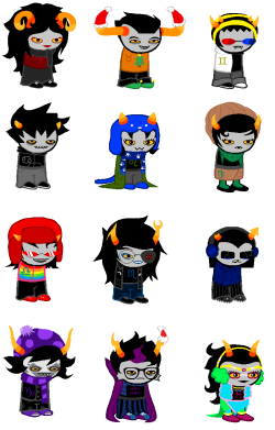 janecrocker:  chotpot:  And here’s all the winterstuck sprites on one convenient page. Hi-res  eridan didnt even try 