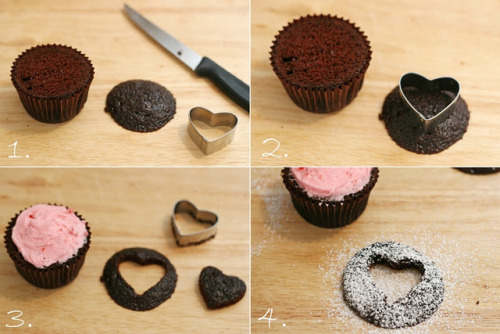 thecakebar:  Sweetheart Cupcakes Tutorial! (recipe/tutorial) 