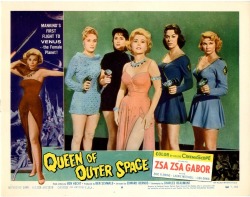 Lobbycards:queen Of Outer Space, Us Lobby Card. 1958