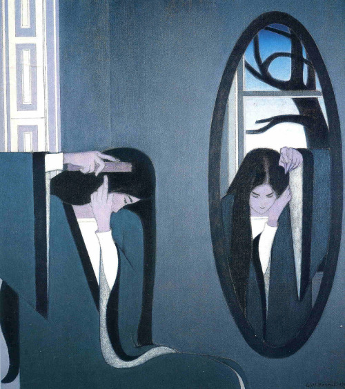 bonjourtableau: The Mirror, 1981, Will Barnet Via.