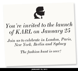 netaporter:  Coming to a city near you! Celebrate the launch of KARL in style by joining us at one of the following global locations. Plus, Karl Lagerfeld himself will be making an appearance in Paris.  for my birthday &lt;3