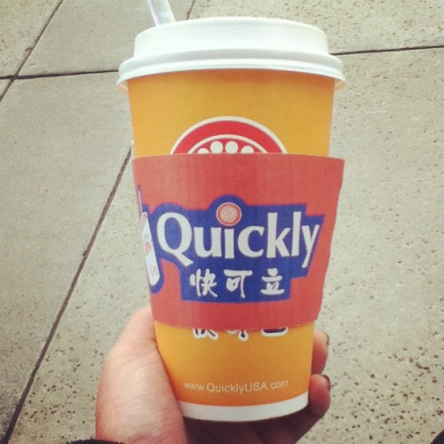 heh nathan and robert got me hot milk tea :D my new cold weather favorite :) #milk #tea (Taken with instagram)