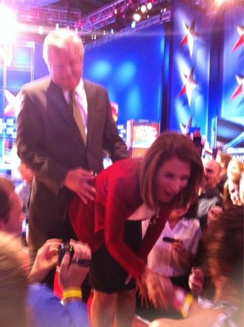 Michele Bachmann in an&hellip;interesting pose. Marcus Bachmann: &ldquo;I am 100% behind my wife run