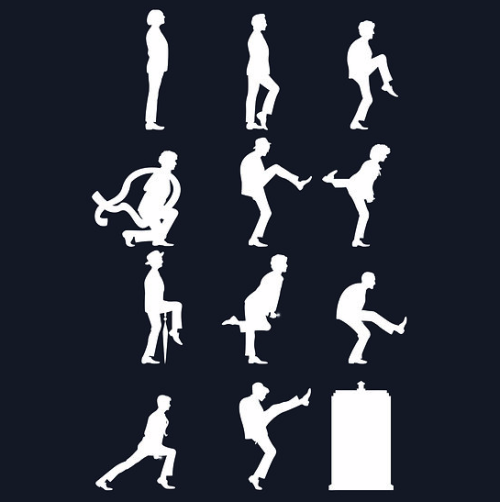 fuckyeahmattsmith:sherlockhasthetardis:trekvix:The TaRDiS of Silly Walks, t-shirts by trekvix, on Re