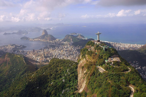by DeSouzaLima on Flickr.Panoramic view over Rio De Janeiro, Brazil.