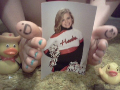 My competitive cheer photo. (a little blurry) (: