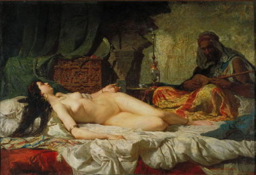 calantheandthenightingale:  Odalisque by Mariano Jose Maria Bernardo Fortuny y Carbo (1838 - 1874)