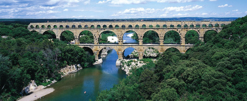 art-through-the-ages:Pont-du-Gard, Nîmes, France, ca. 16 B.C.