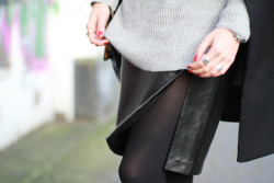 what-do-i-wear:   Leather Skirt: H&M
