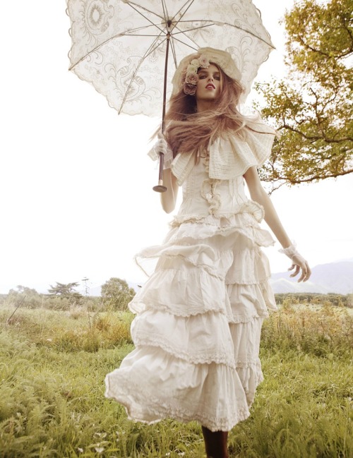 poisoned-apple:  Title: Dreamy Garden Magazine: WestEast Winter 2011 Model: Chloë Memisevic Photographer: ND Chow Stylist: Hidero Nakagane 