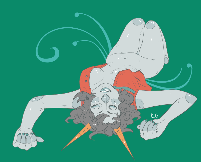 hailingshale:   I felt like doing a pin-up thing of Redglare? Yeah, okay. I’ll