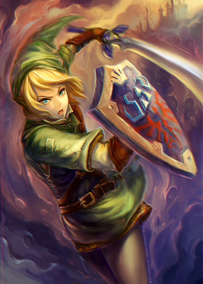 Link fights his way to a win in this awesome Legend of Zelda fan art illustration by Tumblr artist Reaper-Bunny. Check out more of her work here.
SW: Twilight Link by Reaper-Bunny (deviantART)