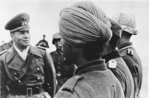 Field Marshal Erwin Rommel visited a unit of the ‘Indian Legion’