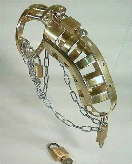 arrivedercibello:Chastity belt for men.