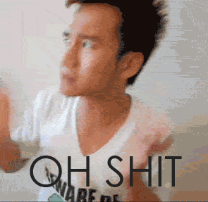 That awkward moment when you throw something at your friend and you accidentally hit someone else