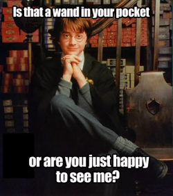 Mercedez:  Pick-Up Line Potter. 