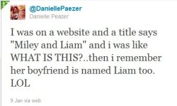 thatmelodythatmakesyousmile:  bieber-1direction-jonas:  fundirection:  lightsintheheart:  awh :) i love danielle and liam :) too cute! Es perfecta *-* LA AMO! sagdjhsgadjda :3 Aahh que tierna xDD, a mi igual a veces se me olvida xD  is aunty d stalking