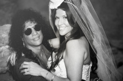 Reasonforibreathe:  Renewal Of Vows, August 2011. Slash And Perla Hudson ♥  Aww