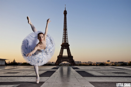 Ballerina Vs Eiffel Tower by Little Shao