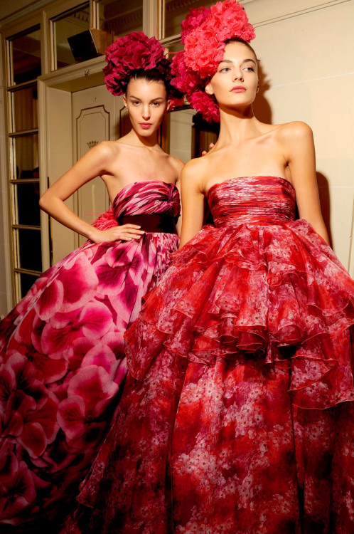 Kate King &amp; Katryn Kruger Backstage @ Giambattista Valli Haute Couture Show Spring 2012