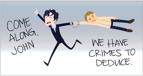 not-quite-normal: jigglykat: Sherlock realized that it was easier for John to keep up with him if th