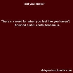 did-you-kno:  Rectal tenesmus is that awkward