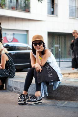 redleathers:  Waiting in Paris. 