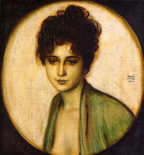 thevintaquarian:Portrait of Frau Feez by Franz Von Stuck, 1900
