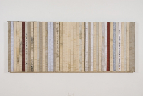 Theaster Gates
Civil Tapestry, 2011
Decommissioned Fire Hoses on Wood
