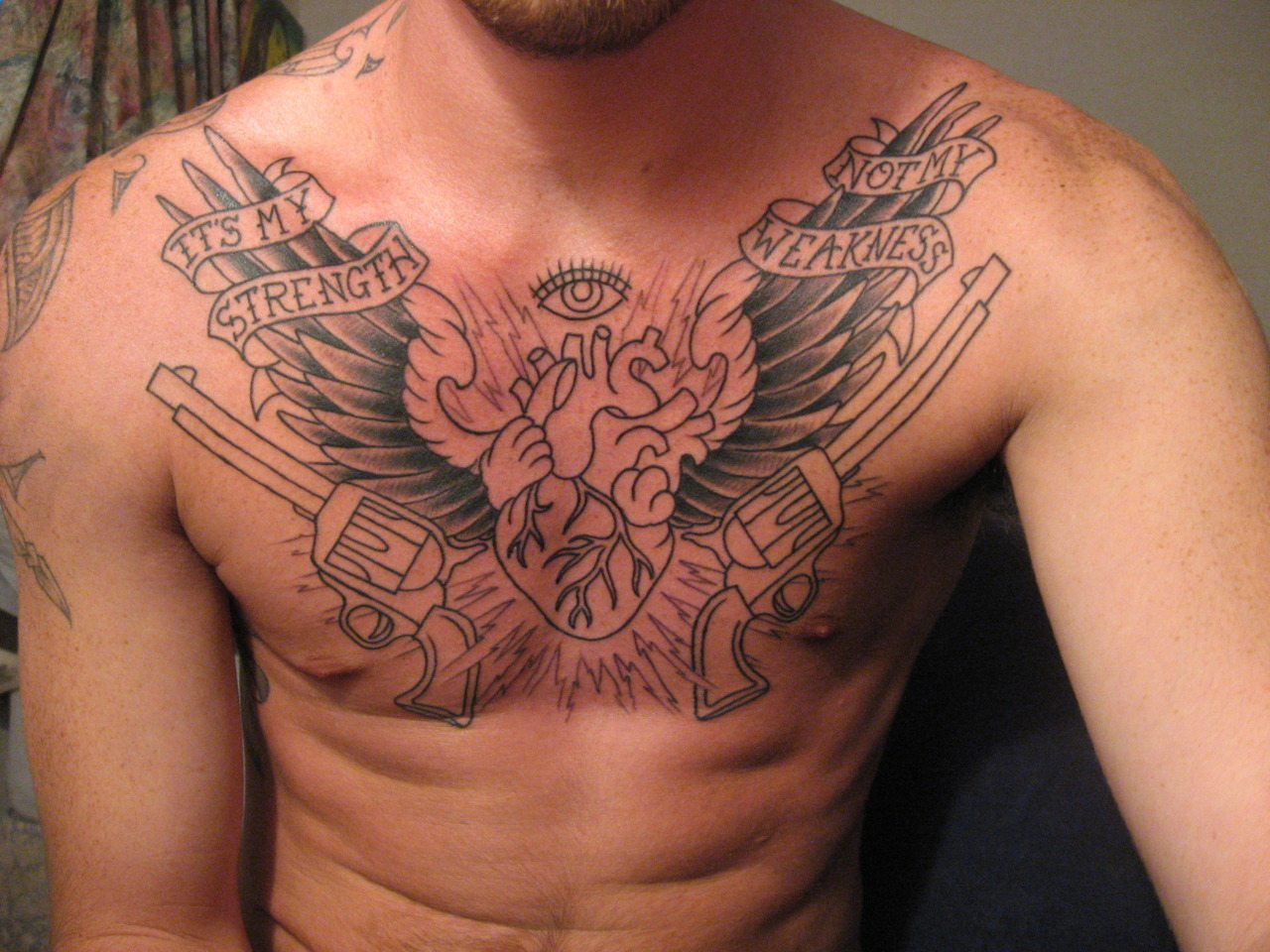 inkbeforeyouthink:  my chest ;) colour soon to be added  