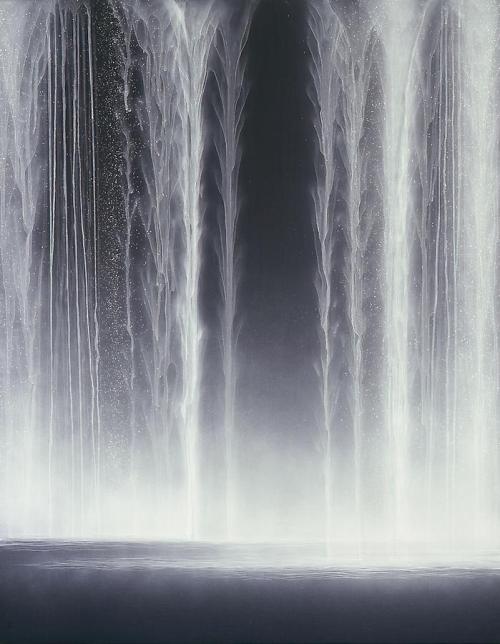 2headedsnake:hiroshisenju.com Hiroshi Senju. Waterfall 2009 Natural pigments on Japanese mulberry pa