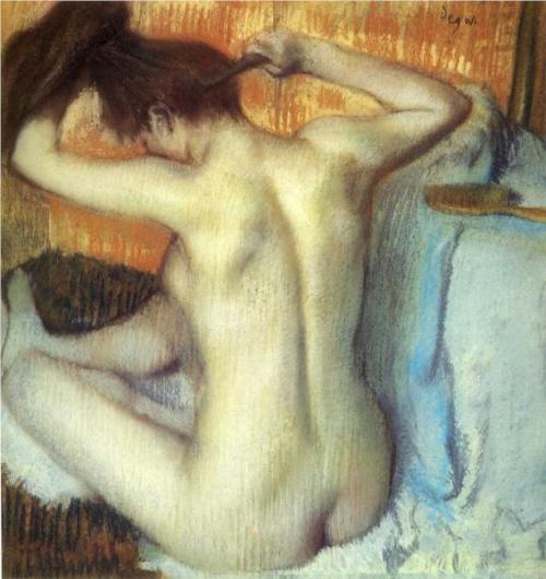 Edgar Degas,  Woman Combing Her Hair porn pictures