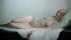 Jeremy Lipking, Reclining Figure in White