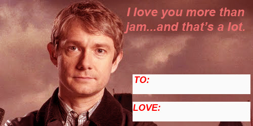 timedetective:  moriartysliveinchum:  vaginapunchingacademic:  yesthisiskiwi:  vincemoon:  My collection of poorly made, extremely cheesy Sherlock valentines  Everyone I know in real life (all 2 of you): Expect these from me.  Omfg. If I got one of these,