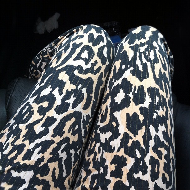 tacytray:  Wearing my fave jeans by #sassandbide. Love #leopard print! (Taken with