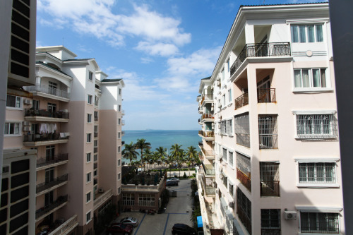 Sanya Bay View from my hotel room in Sanya, Hainan. 