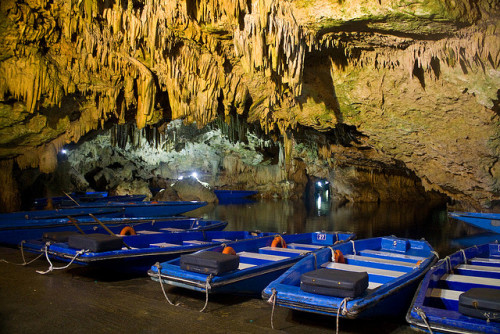 by eliaslar on Flickr.Diros Cave near the town of Pyrgos Dirou in Laconia, Greece.